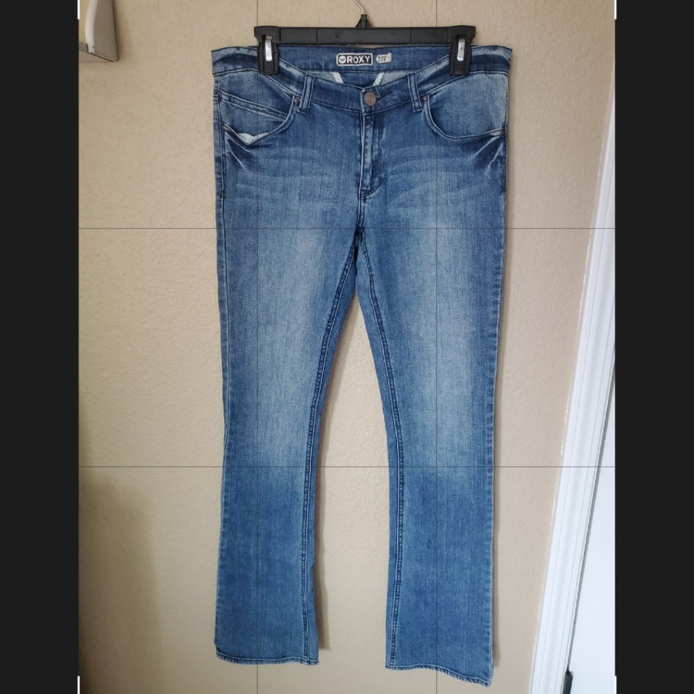 Roxy Low Rise Boot Cut Jean Zipper Detail Pocket